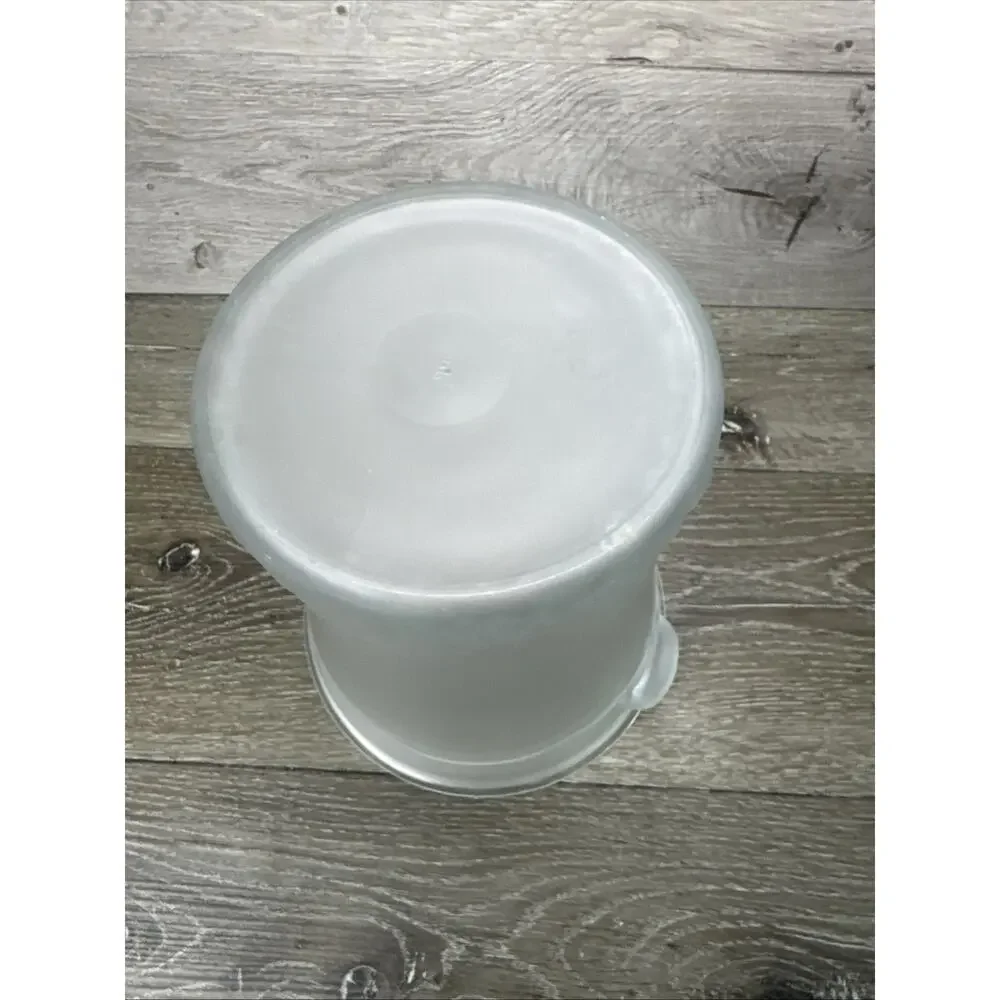 Vintage Italian Frosted Glass Ice Champagne Bucket Raised Grape Pattern 8.5”